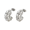 Rack Plating Brass Stud Earrings for Women EJEW-D280-04P-1