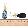 Natural Paua Shell Dangle Earrings EJEW-JE07306-5
