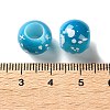 Spray Painted ABS Plastic European Beads KY-G033-01B-05-3