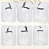 24Pcs 2 Styles Feathers with Satin Fabric with Plastic Headbands AJEW-GA0010-38-3