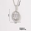 Minimalist Oval Luxury Fashion Brass Cubic Zirconia Pendant Necklaces Jewelry Accessory IH4177-3-1