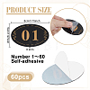 6 Bags 6 Styles Acrylic Number Plate AJEW-OC0016-08-2