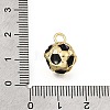 Brass Black Enamel Pendants KK-Z163-02G-B-3