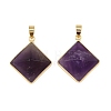 Natural Amethyst Pendants G-H359-03G-03-1