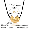 Ocean 304 Stainless Steel Conch Shell Shape Pendant Black Nylon Cord Necklaces for Women WG8D41C-01-2