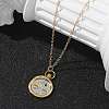 Brass Twelve Constellations Tarot Pendant Necklaces NJEW-Q006-01I-G-5