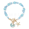 304 Stainless Steel & Alloy Enamel Charm Bracelets BJEW-TA00707-2