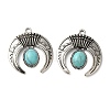 Tibetan Style Alloy Pave Imitation Turquoise Pendants FIND-NH0001-05AS-1