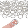 60Pcs Alloy Rhinestone Slider Buckles FIND-CY0001-93-6