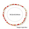 Bohemian Glass Seed Beads & Brass Stretch Bracelets for Women TI8364-1-2
