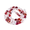 Electroplate Imitation Jade & Opaque & Transparent Glass Beads Strands EGLA-Q135-6x8MM-01A-3
