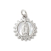 Brass Pave Natural White Shell Pendants KK-S522-06A-P-1