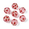 Transparent Frosted Acrylic Beads FACR-T008-03E-1