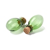 Oval Glass Cork Bottles Ornament X1-AJEW-O032-03F-2