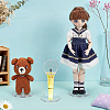Mini Plastic & Metal Doll Display Stand AJEW-WH0696-631B-4