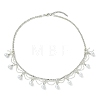 Brass Crystal Rhinestone Tennis Necklaces NJEW-JN06128-2