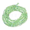AB Color Plated Transparent Glass Beads Strands GLAA-G127-01G-2