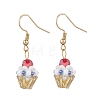 Ice Cream Cup Handmade Glass Seed Beads Dangle Earrings for Women EJEW-MZ00392-03-2