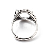 Adjustable 925 Sterling Silver Ring Components STER-C011-07AS-3