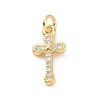 Brass Micro Pave Cubic Zirconia Pendants KK-C012-49G-1