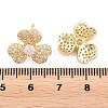 Brass Micro Pave Cubic Zirconia Stud Earrings EJEW-G471-51G-5