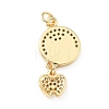 Eco-friendly Brass Micro Pave Clear Cubic Zirconia Pendants KK-D080-24G-2