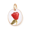 304 Stainless Steel Enamel Pendants STAS-L312-03G-02-1