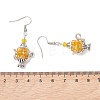 Glass Seed Beaded Dangle Earrings EJEW-MZ00703-01-3
