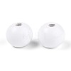 Spray Painted Round Natural Schima Wood Beads WOOD-A018-12mm-30-3