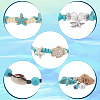 10Pcs 10 Style Synthetic Turquoise & Natural Shell & Seed Braided Bead Bracelet & Anklet AJEW-AN0007-10-6