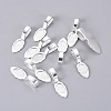 Tibetan Style Alloy Glue-on Flat Pad Bails K0P9R021-2