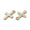 Brass Tiny Cross Charms KK-L205-09G-B-2