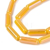 Electroplate Imitation Jade Glass Beads Strands EGLA-Q132-02A-A05-3