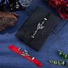 2Pcs 2 Styles Natural Red Jasper with Natural Black Silk Stone Bead Elastic Bookmark AJEW-BM0001-53-4