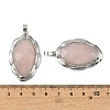 Natural Rose Quartz Faceted Pendants G-D102-02P-04-3
