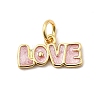 Brass Enamel Charms KK-A268-10G-03-1