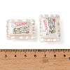 Printed Opaque Acrylic Beads OACR-B054-01F-3