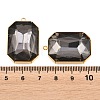 304 Stainless Steel & Glass Pendants STAS-G398-27G-03-3