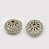 Brass Cubic Zirconia Beads ZIRC-F001-118P-1