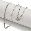 Brass Curb Chain & Paperclip Chain Necklaces for Women NJEW-U011-08P-1