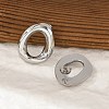 304 Stainless Steel Oval Stud Earrings EJEW-M073-06P-4