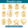 12Pcs 12 Styles Brass Charms KK-PH0014-82-3