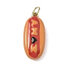 304 Stainless Steel Hot Dog Shape Enamel Pendants LS-ENAM-I086-01-1