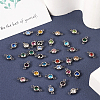  34Pcs 17 Colors 304 Stainless Steel Rhinestone Links Connectors STAS-TA0002-21-13