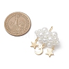Pearlized Glass Pearl Beads Pendants PALLOY-MZ01101-04-2