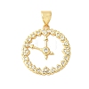 Brass Micro Pave Cubic Zirconia Pendants KK-D357-10A-G-1