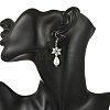 Anti-Tarnish Electroplate Bicone Glass Pearl Teardrop Beads Dangle Earrings EJEW-MZ00765-01-5