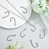 16Pcs 201 Stainless Steel Hook Clasps STAS-DC0010-65-5