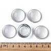 Transparent Half Round Glass Cabochons X-GGLA-R027-25mm-6