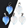 Opalite Heart Pendants G-H073-03P-16-1